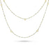 Dominique Cohen 2mm gemstone beads delicate chain necklace, in aquamarine and 18k yellow gold <span class='visuallyhidden'>Call, text 323-404-2959 for shopping help.</span>